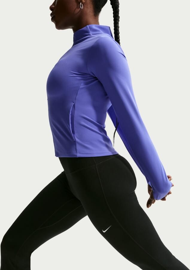 Nike One legging met hoge taille en wijde pijpen voor dames Zwart - Foto 2