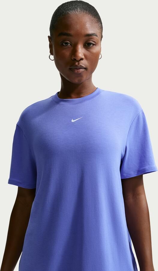 Nike One Relaxed Dri-FIT damestop met korte mouwen Blauw - Foto 4
