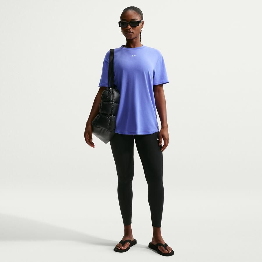 Nike One Relaxed Dri-FIT damestop met korte mouwen Blauw - Foto 2