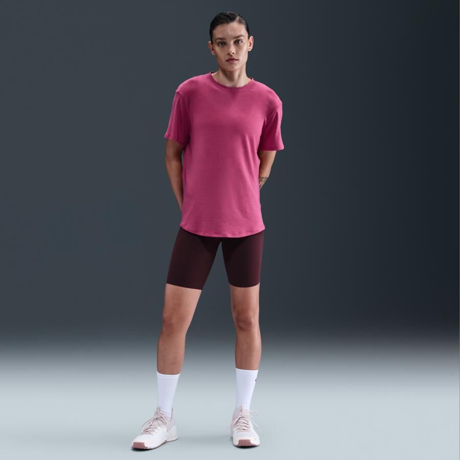 Nike One Relaxed Dri-FIT damestop met korte mouwen Paars - Foto 3