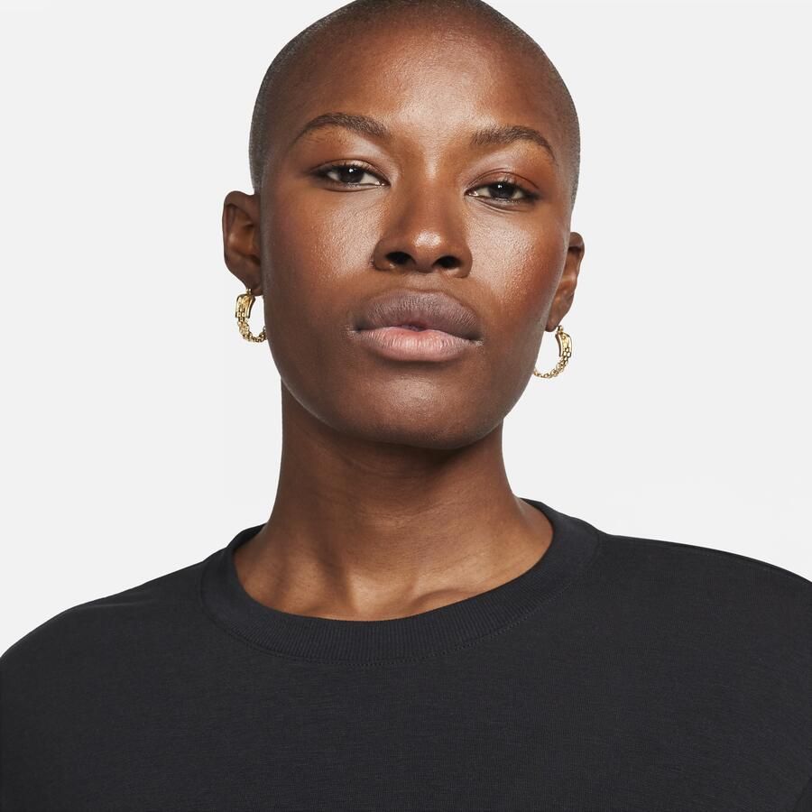 Nike One Relaxed Dri-FIT damestop met korte mouwen Zwart