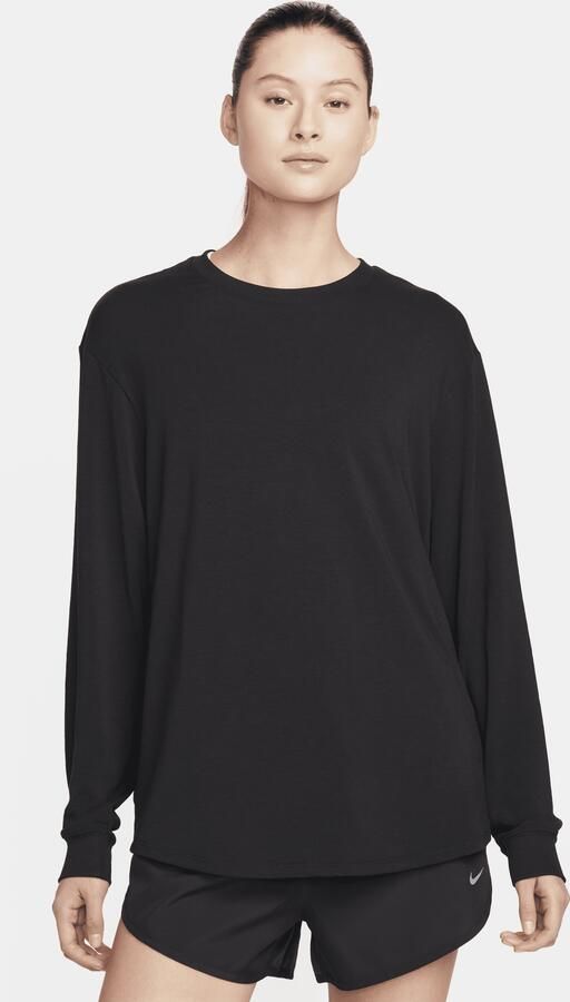 Nike One Relaxed Dri-FIT damestop met lange mouwen Zwart - Foto 3