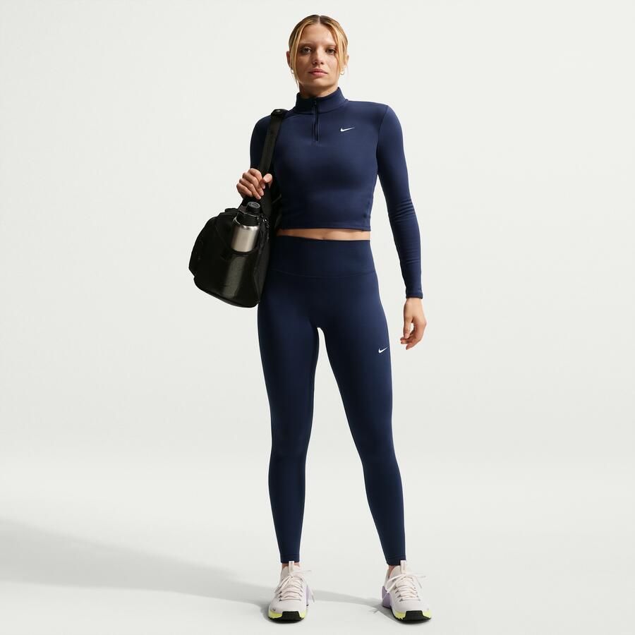 Nike One Seamless Front lange legging met hoge taille voor dames Blauw - Foto 4
