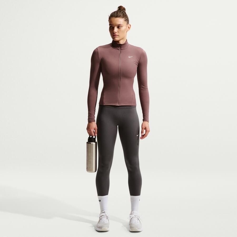 Nike One Seamless Front lange legging met hoge taille voor dames Grijs - Foto 4