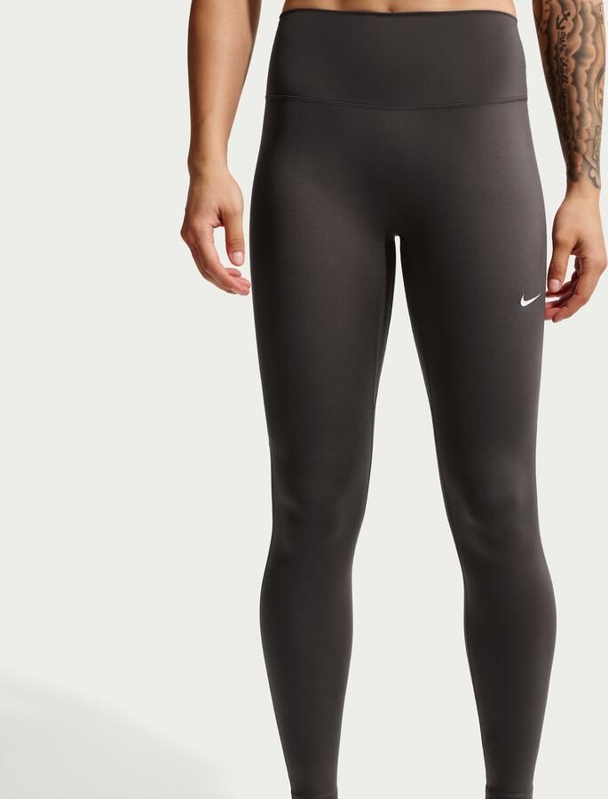 Nike One Seamless Front lange legging met hoge taille voor dames Grijs - Foto 3