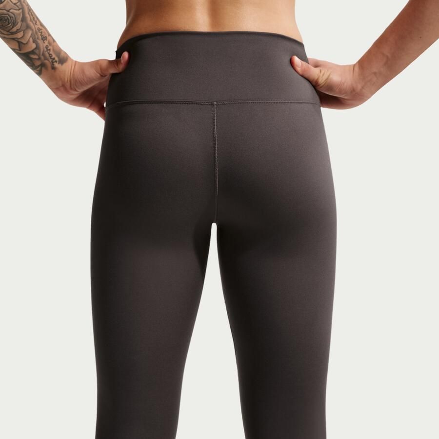 Nike One Seamless Front lange legging met hoge taille voor dames Grijs
