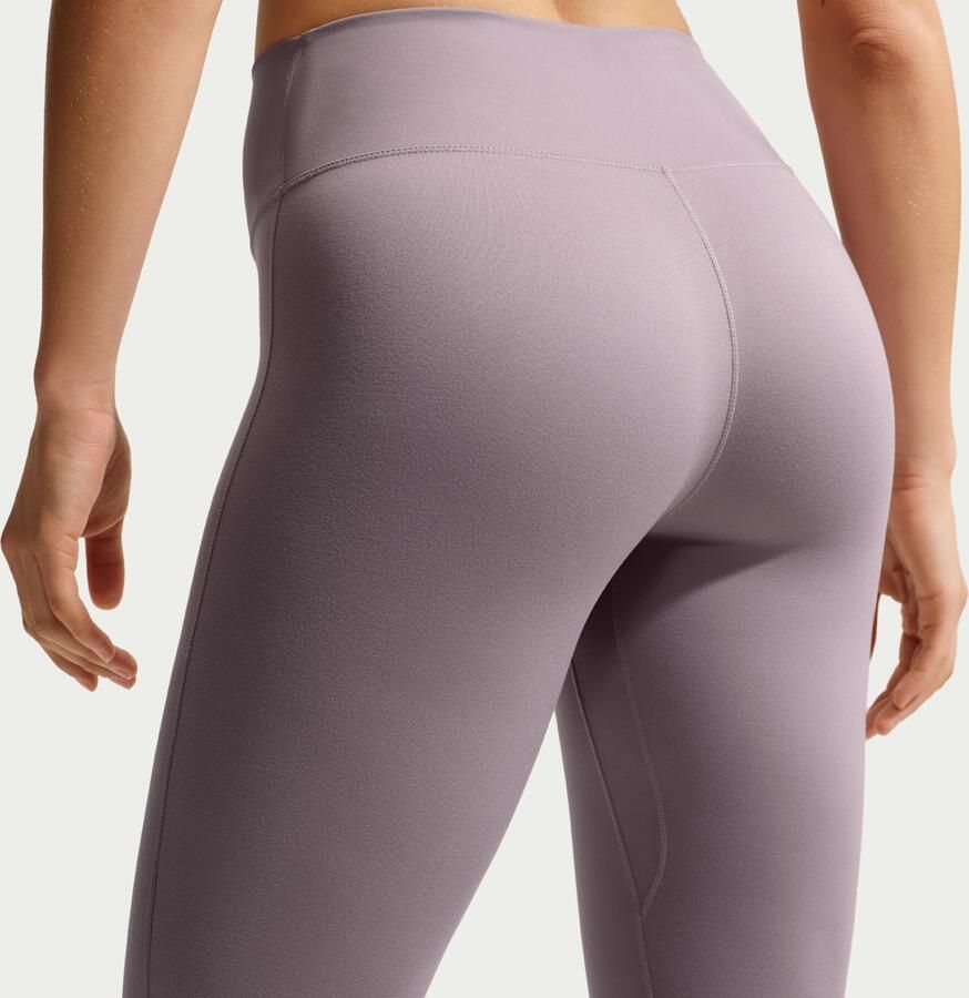 Nike One Seamless Front lange legging met hoge taille voor dames Grijs