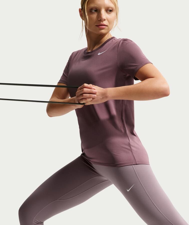 Nike One Seamless Front lange legging met hoge taille voor dames Grijs - Foto 3