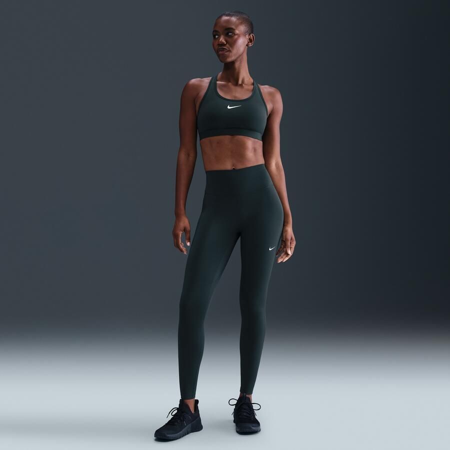Nike One Seamless Front lange legging met hoge taille voor dames Groen - Foto 4