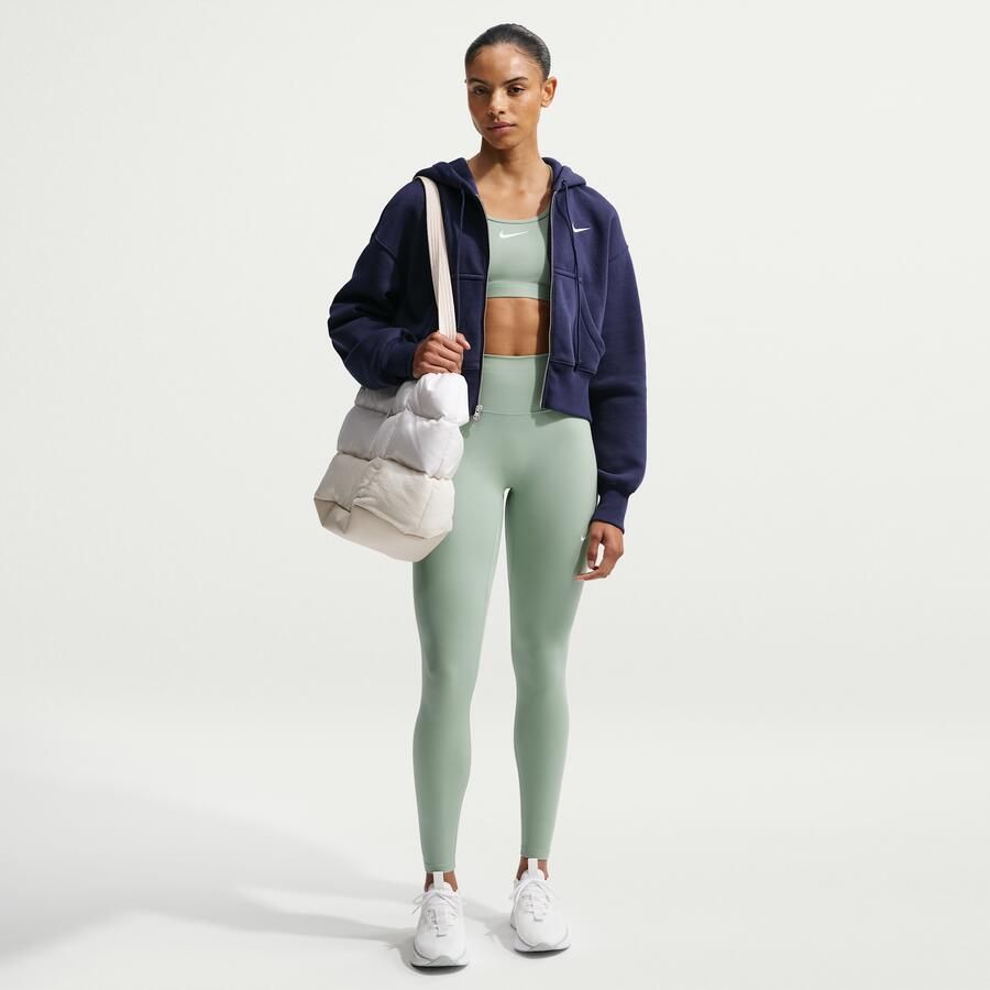 Nike One Seamless Front lange legging met hoge taille voor dames Groen