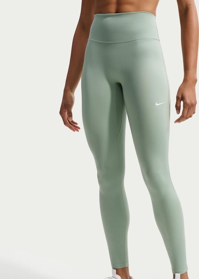 Nike One Seamless Front lange legging met hoge taille voor dames Groen - Foto 4