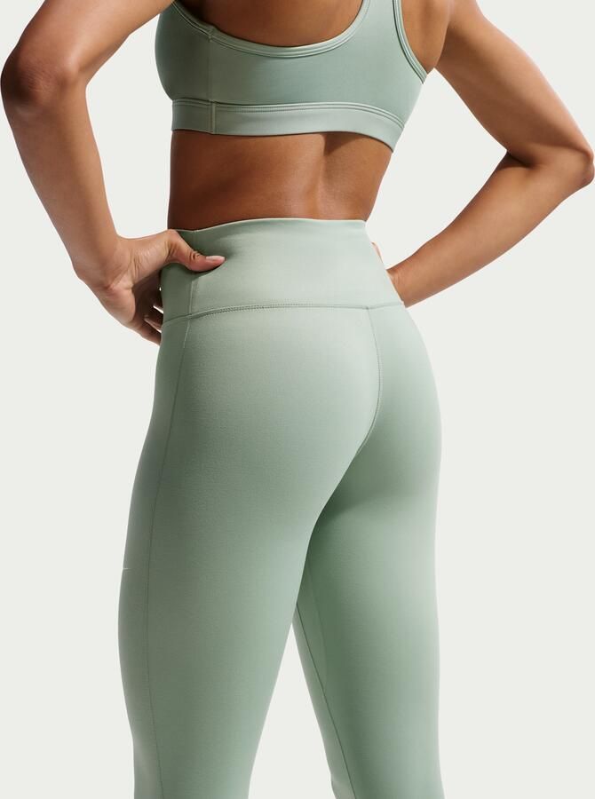Nike One Seamless Front lange legging met hoge taille voor dames Groen - Foto 3