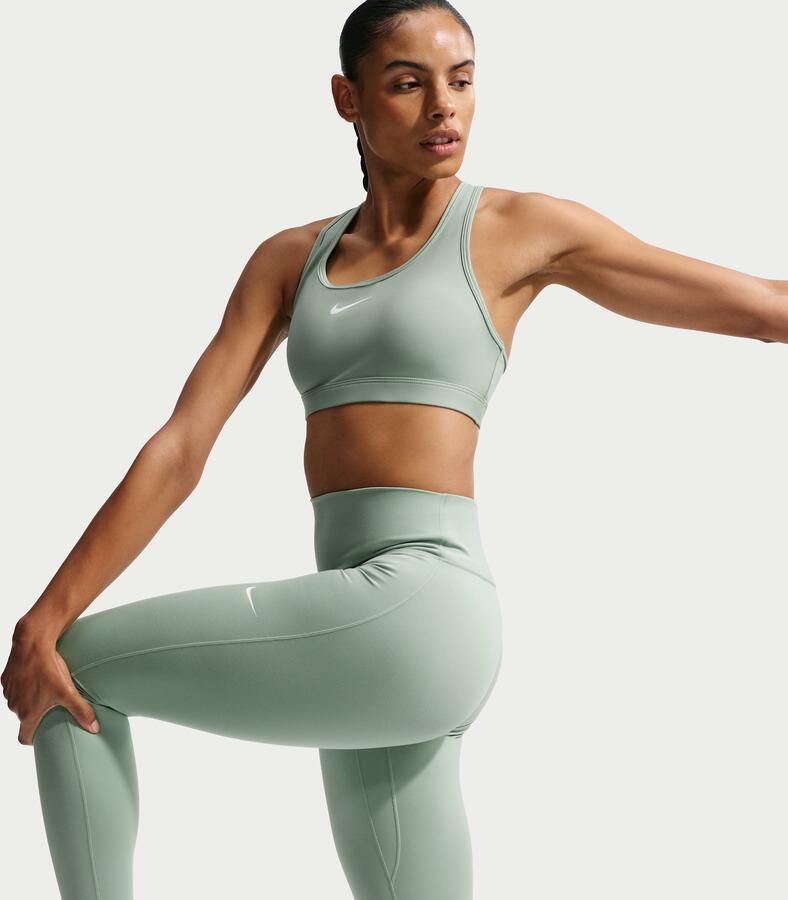 Nike One Seamless Front lange legging met hoge taille voor dames Groen - Foto 2