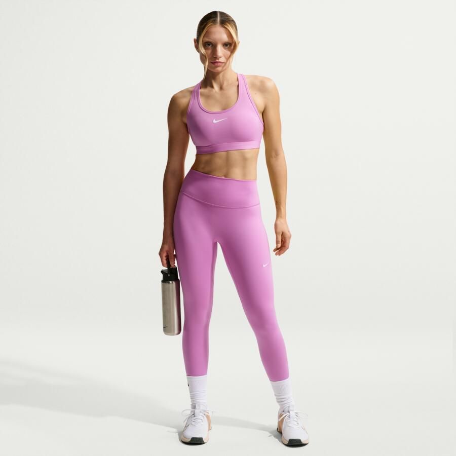 Nike One Seamless Front lange legging met hoge taille voor dames Paars