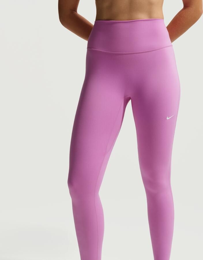 Nike One Seamless Front lange legging met hoge taille voor dames Paars - Foto 4