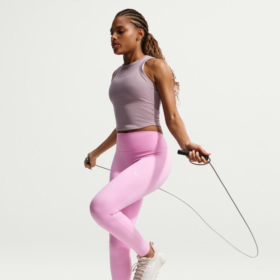 Nike One Seamless Front lange legging met hoge taille voor dames Roze - Foto 4