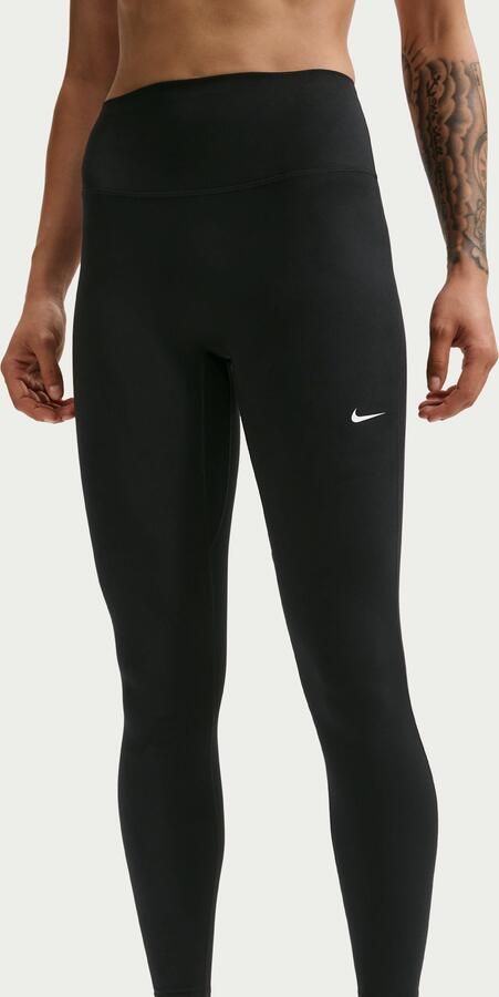 Nike One Seamless Front lange legging met hoge taille voor dames Zwart - Foto 4