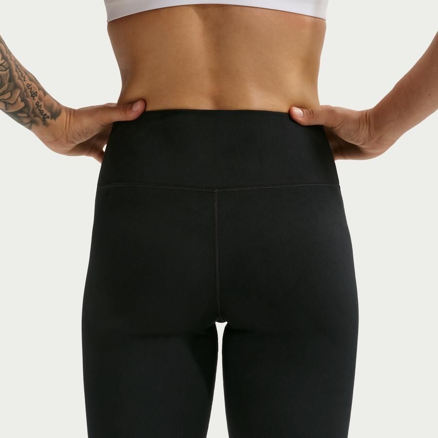 Nike One Seamless Front lange legging met hoge taille voor dames Zwart - Foto 2