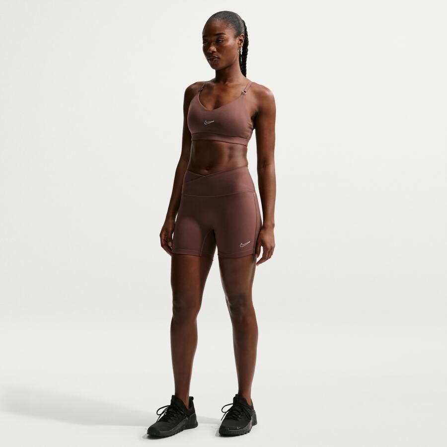 Nike One shorts voor dames (12 7 cm) Bruin - Foto 4