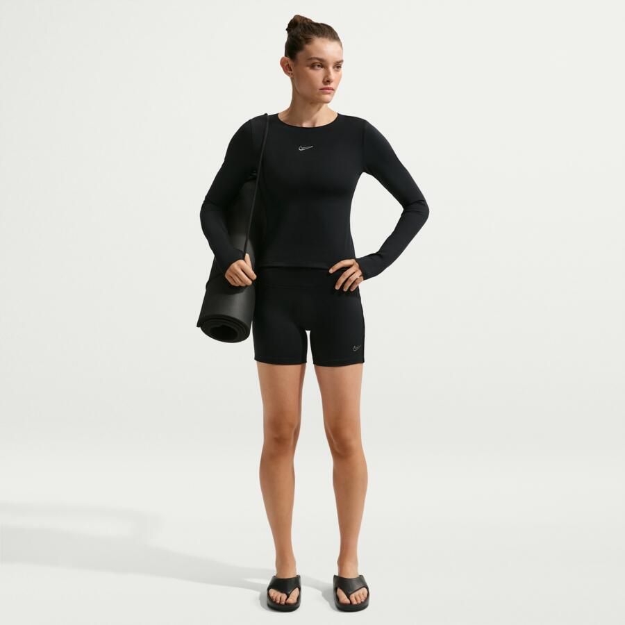 Nike One shorts voor dames (12 7 cm) Zwart - Foto 4