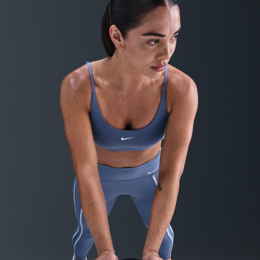 Nike One sport-bh met vulling en lichte ondersteuning Blauw - Foto 2
