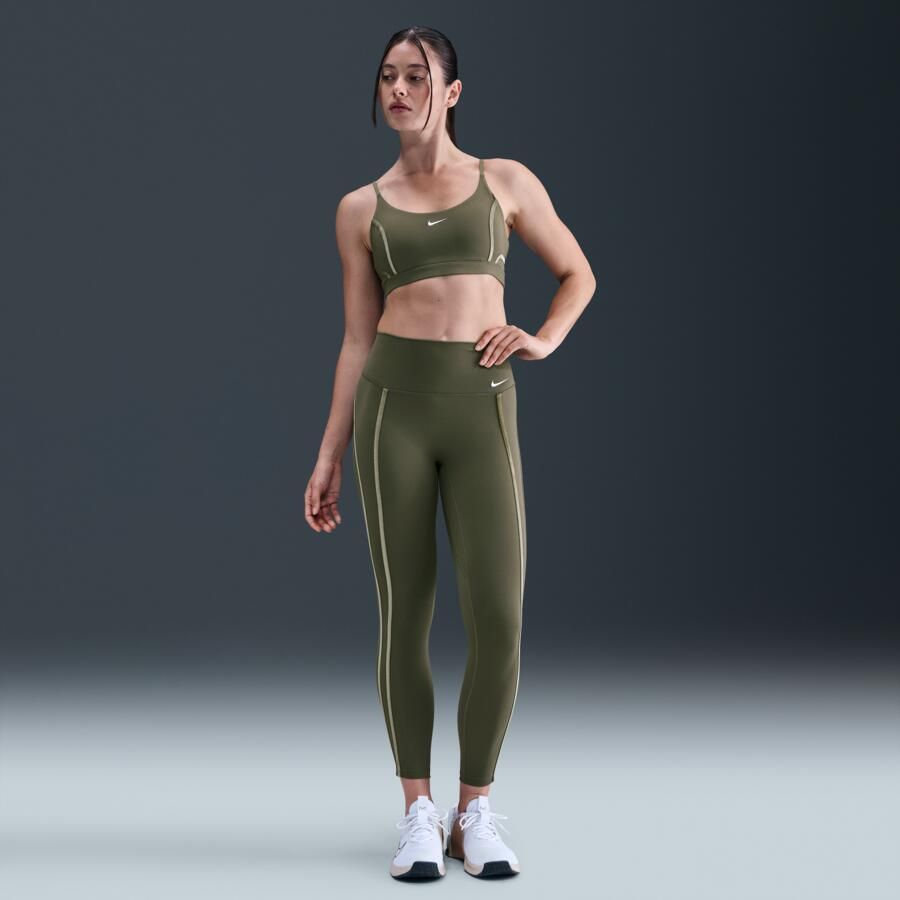 Nike One sport-bh met vulling en lichte ondersteuning Groen - Foto 3