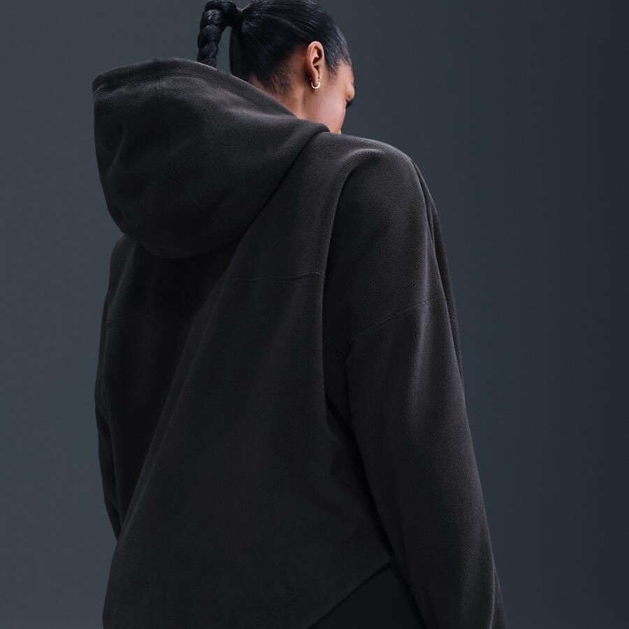 Nike One Therma-FIT damestop met rits over de hele lengte Zwart