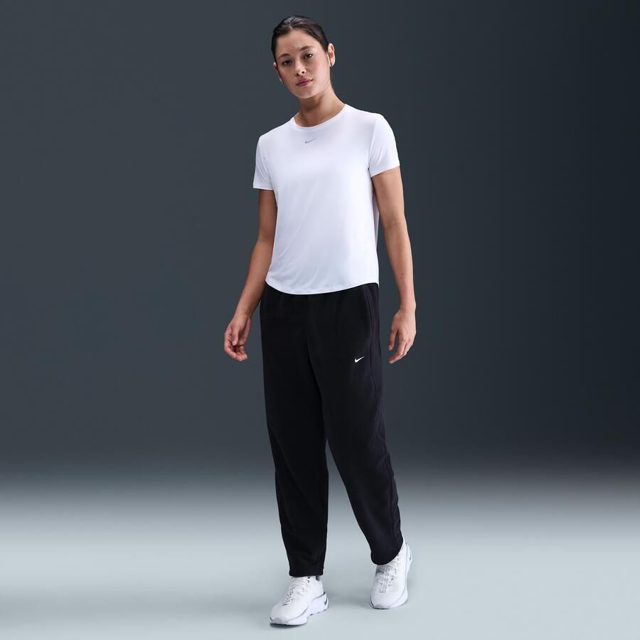 Nike One Therma-FIT fleecebroek met halfhoge taille voor dames Zwart - Foto 3