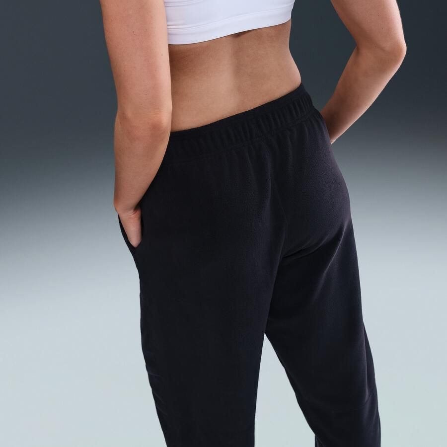 Nike One Therma-FIT fleecebroek met halfhoge taille voor dames Zwart - Foto 2