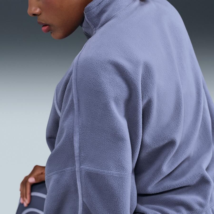 Nike One Therma-FIT top met halflange rits voor dames Blauw