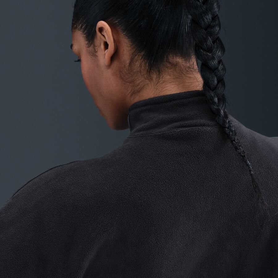 Nike One Therma-FIT top met halflange rits voor dames Zwart
