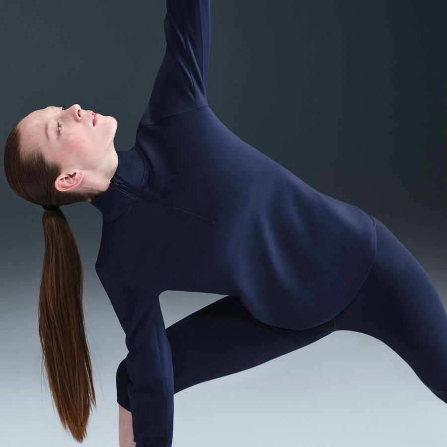 Nike One Therma-FIT tussenlaag met halflange rits voor dames Blauw - Foto 2