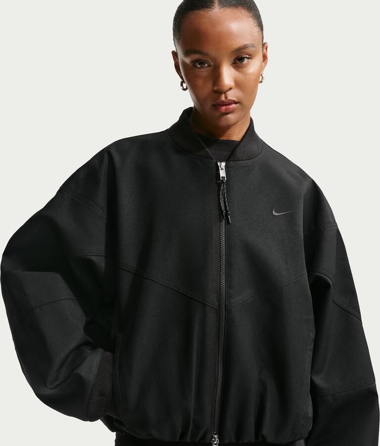 Nike oversized bomberjack voor dames Zwart - Foto 4