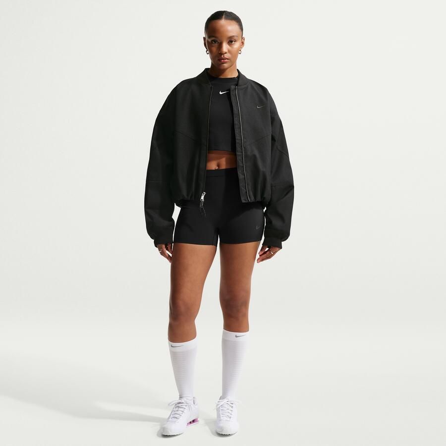 Nike oversized bomberjack voor dames Zwart