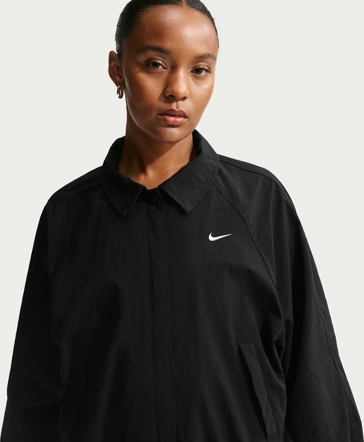 Nike oversized coachjack voor dames Zwart - Foto 4