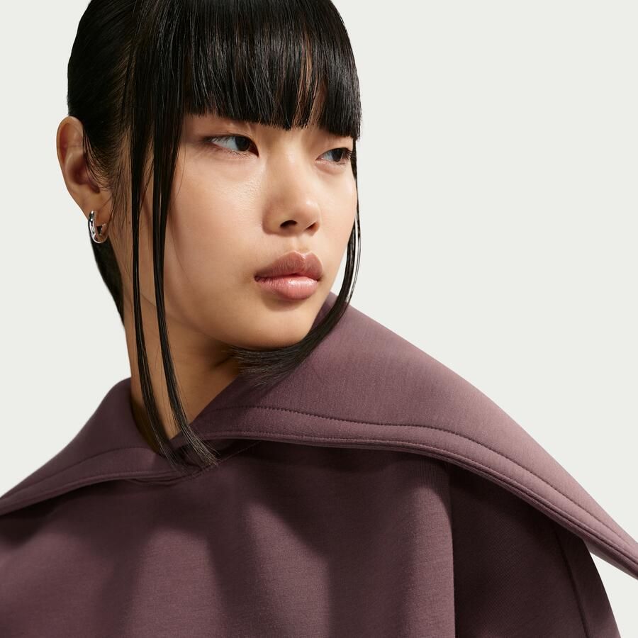 Nike Oversized fleecehoodie voor dames Paars - Foto 4