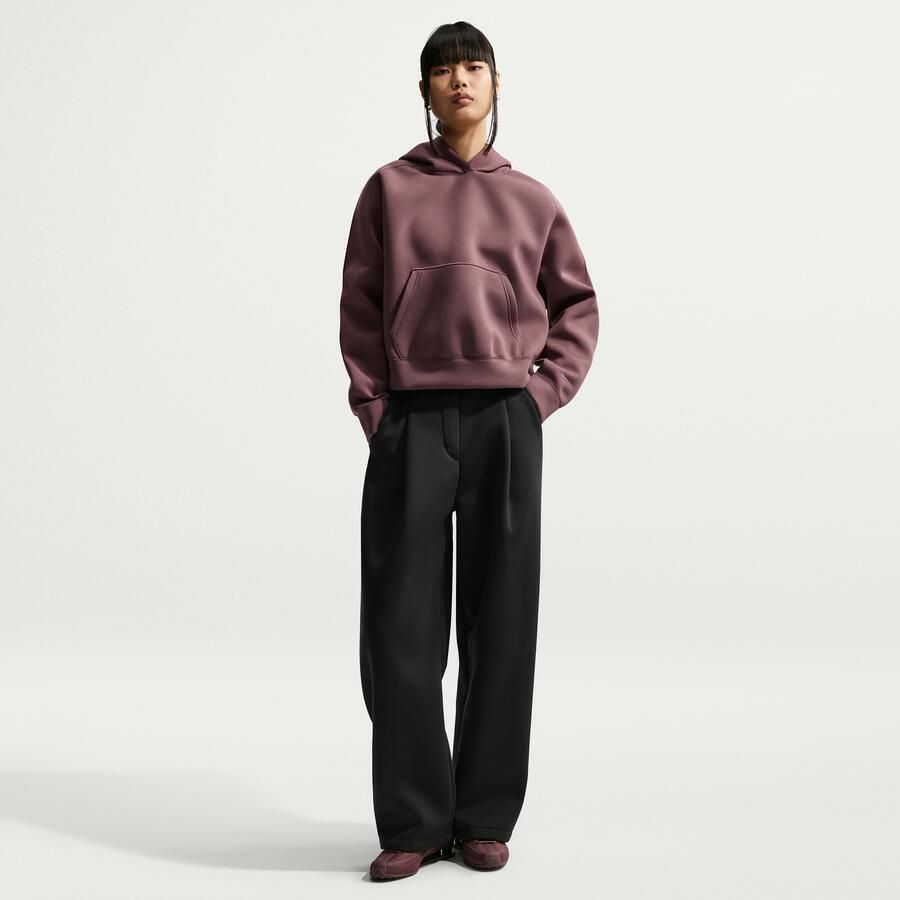 Nike Oversized fleecehoodie voor dames Paars