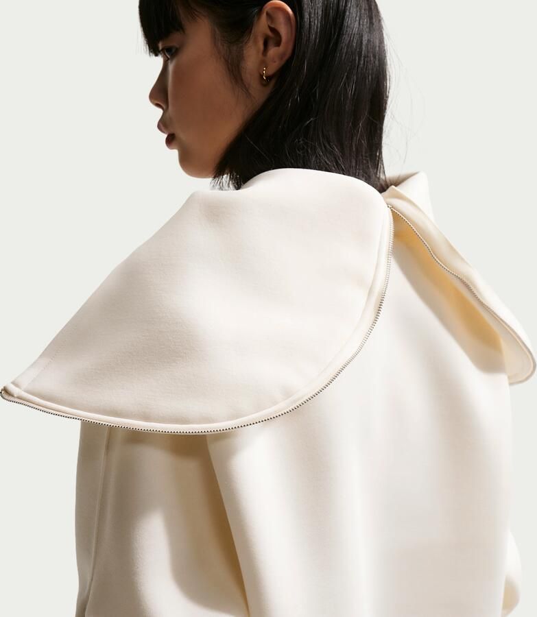 Nike Oversized fleecehoodie voor dames Wit - Foto 3