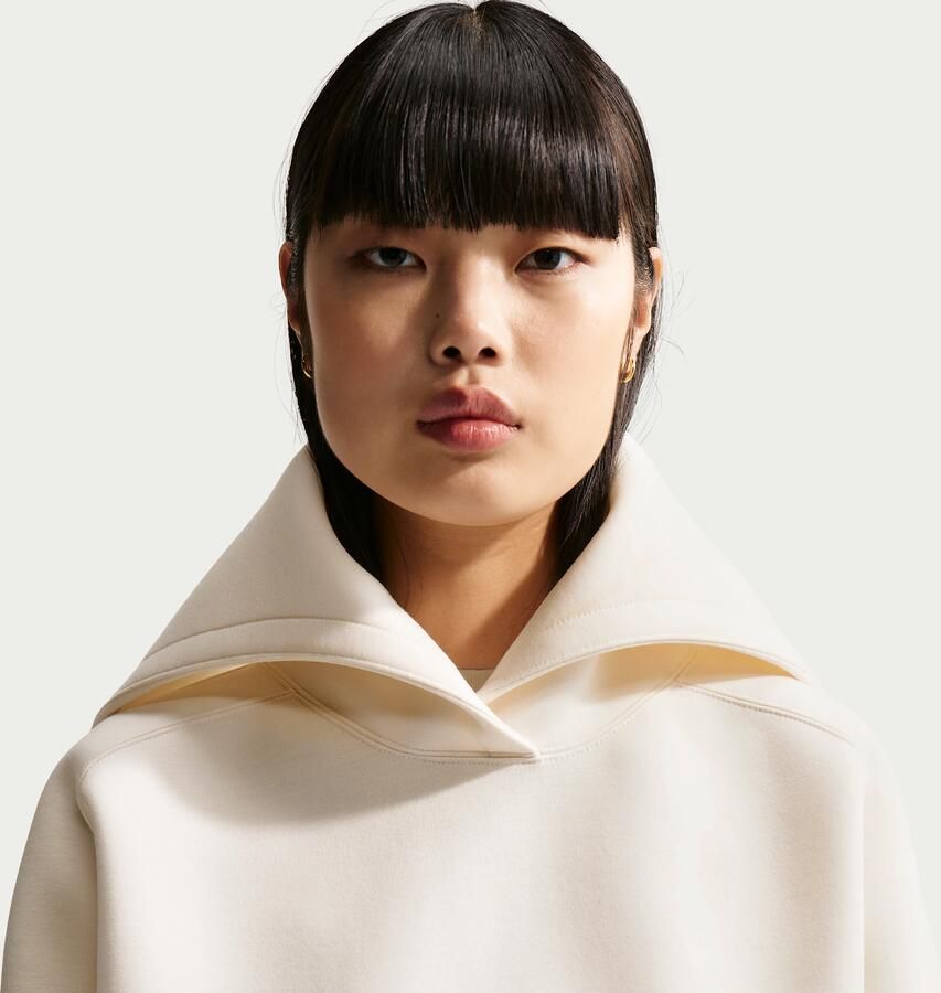 Nike Oversized fleecehoodie voor dames Wit - Foto 2