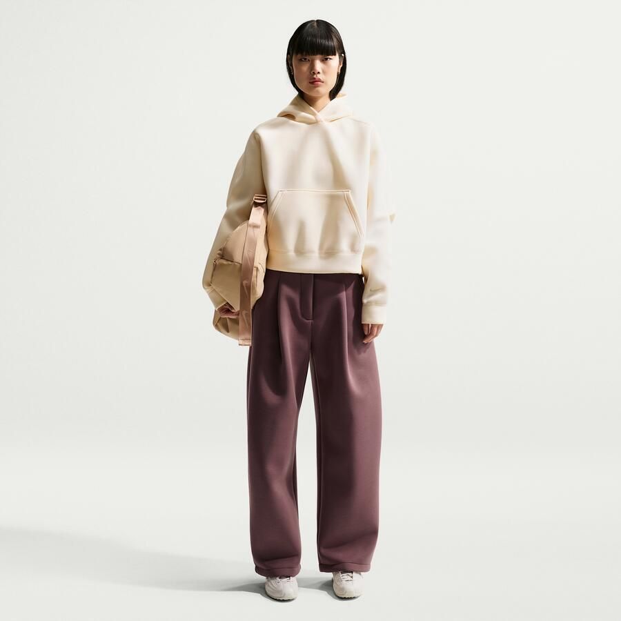 Nike Oversized fleecehoodie voor dames Wit