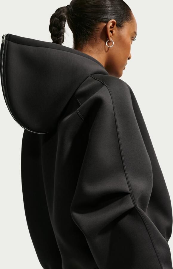 Nike Oversized fleecehoodie voor dames Zwart - Foto 3