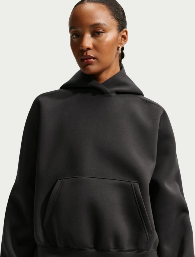 Nike Oversized fleecehoodie voor dames Zwart - Foto 2