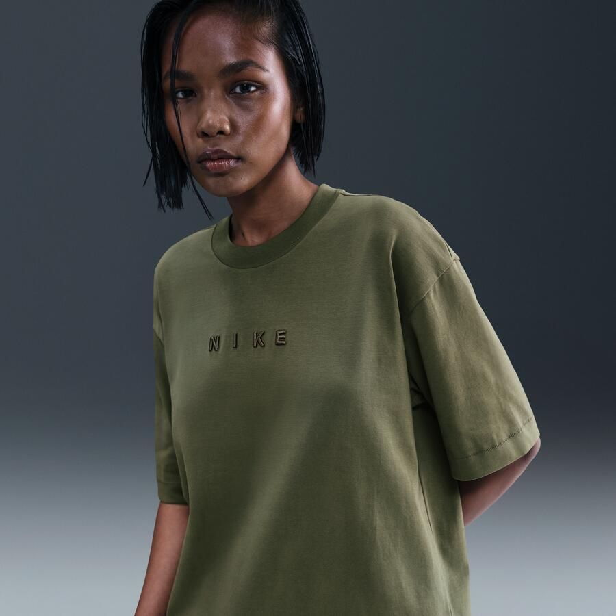 Nike oversized T-shirt met korte mouwen voor dames Groen - Foto 4