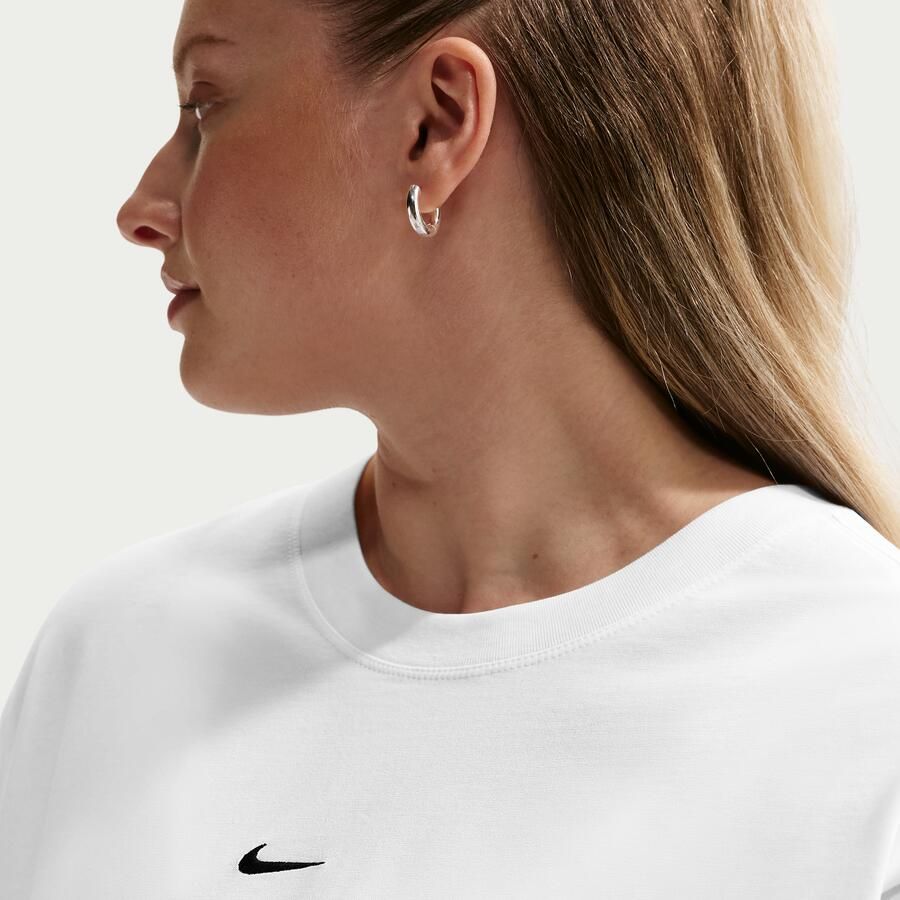Nike oversized T-shirt met korte mouwen voor dames (Plus Size) Wit