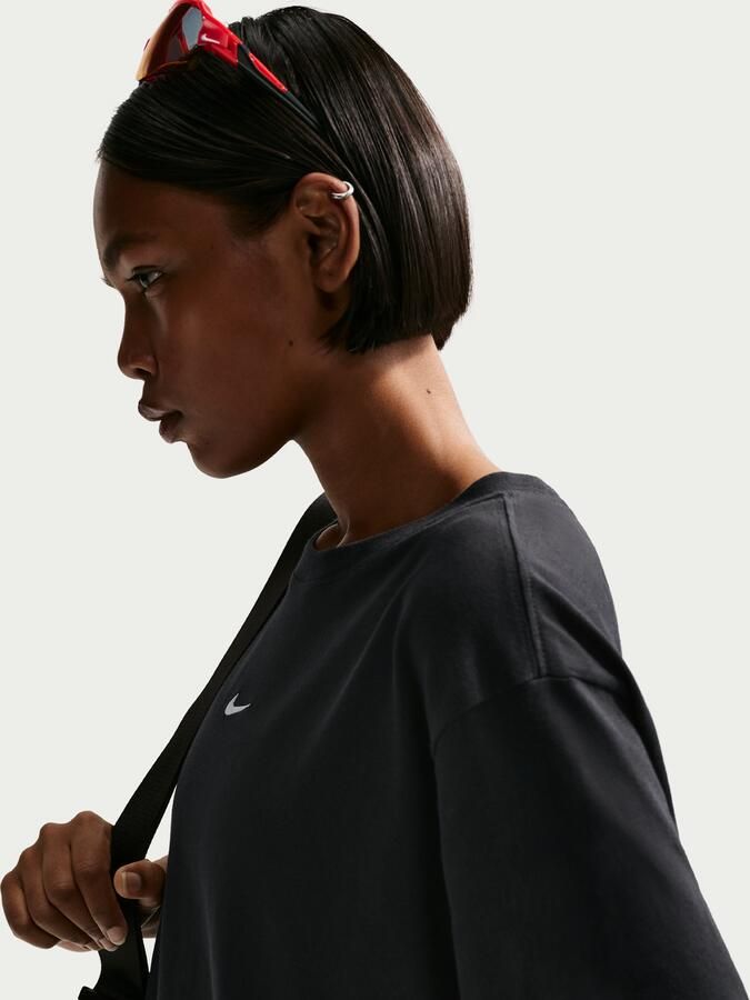 Nike oversized T-shirt met korte mouwen voor dames Zwart - Foto 2