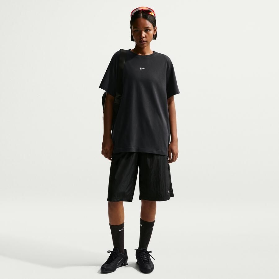Nike oversized T-shirt met korte mouwen voor dames Zwart