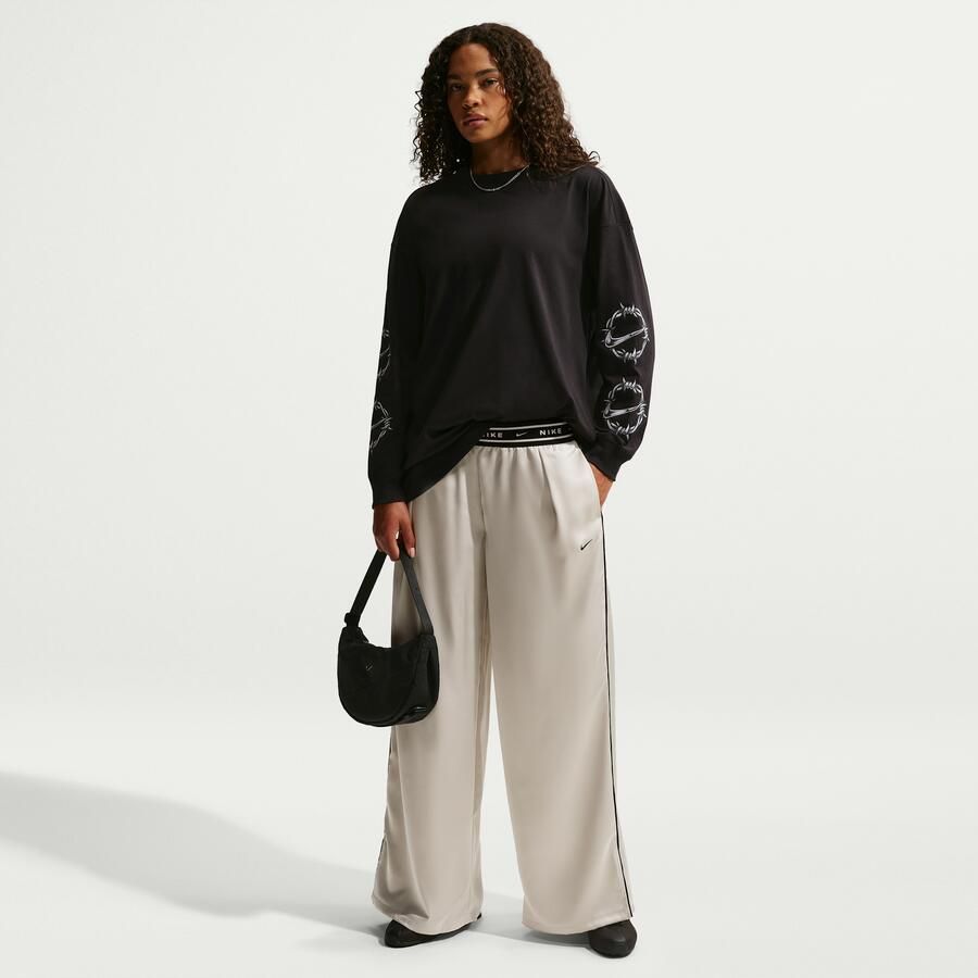 Nike oversized T-shirt met lange mouwen voor dames Zwart - Foto 2