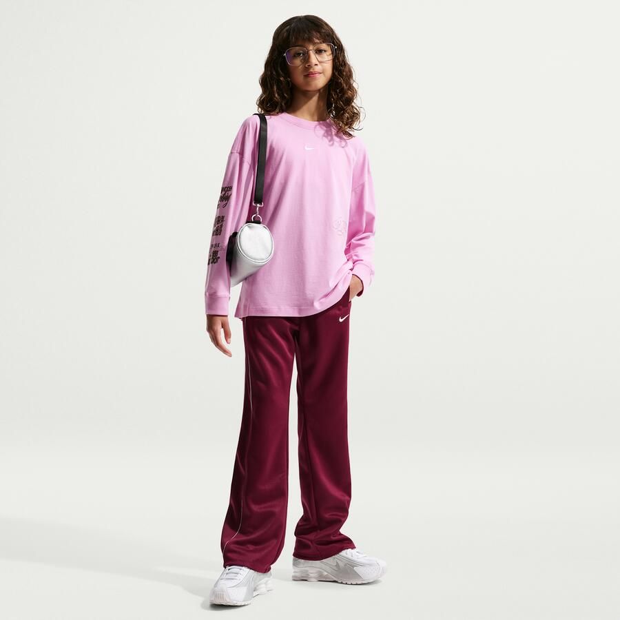 Nike oversized T-shirt met lange mouwen voor meisjes Paars