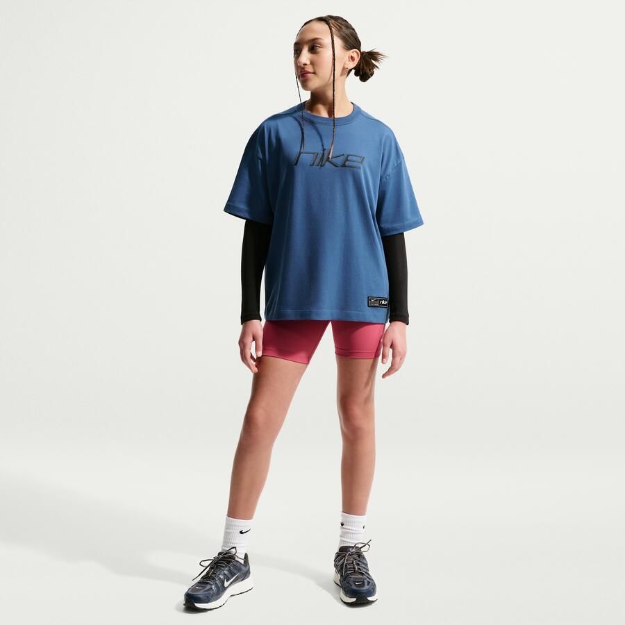 Nike oversized T-shirt voor meisjes Blauw