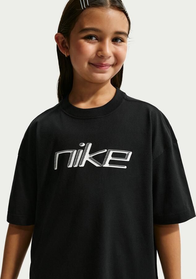 Nike oversized T-shirt voor meisjes Zwart - Foto 4